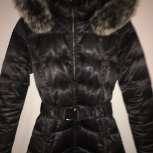 Beautiful down coat with genuine fur hood!